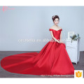 China Costom Made Sexy Red Off Shoulder Long Patterns Of Lace Evening Dress